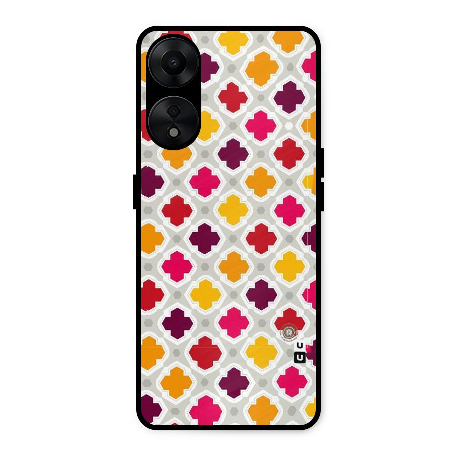 Bright Pattern Metal Back Case for Oppo A78 5G
