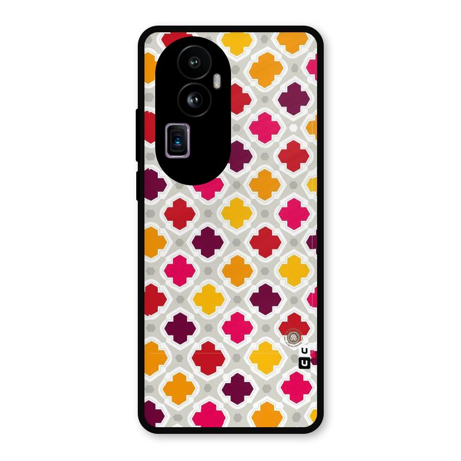 Bright Pattern Metal Back Case for Oppo Reno10 Pro Plus