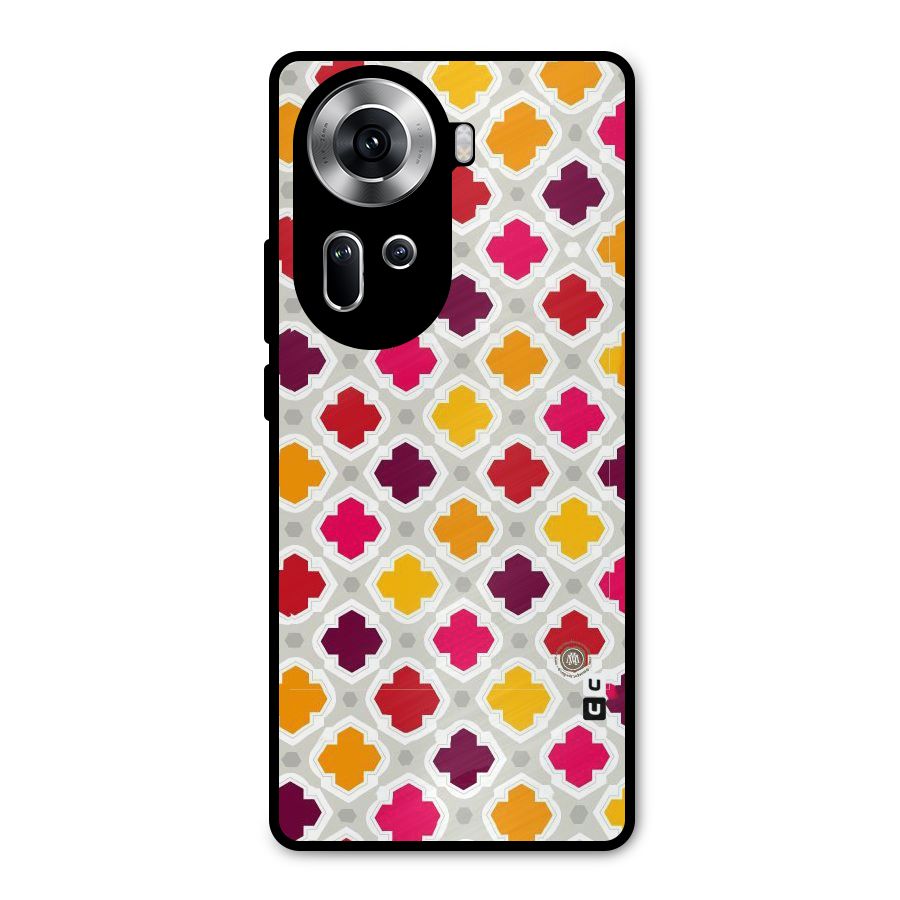 Bright Pattern Metal Back Case for Oppo Reno11 5G