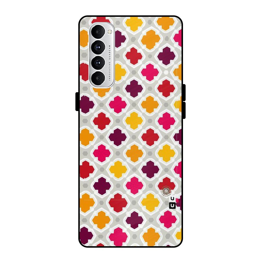 Bright Pattern Metal Back Case for Oppo Reno4 Pro