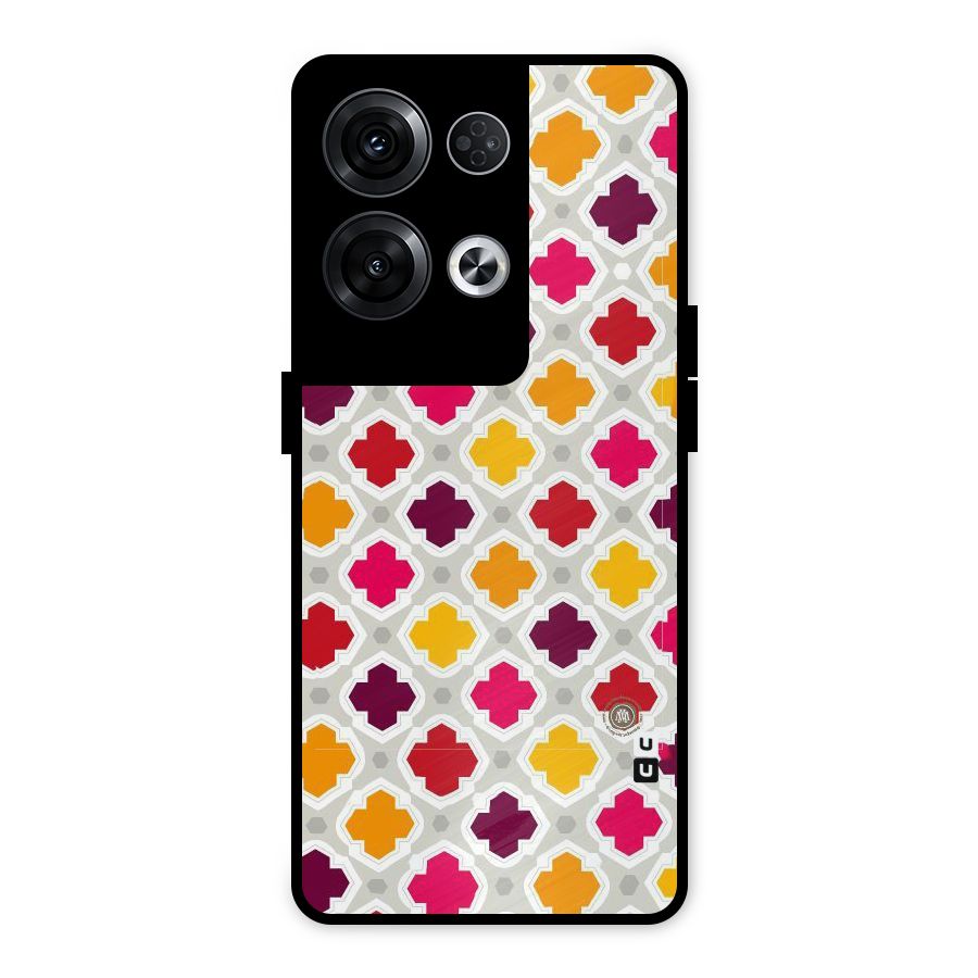 Bright Pattern Metal Back Case for Oppo Reno8 Pro 5G