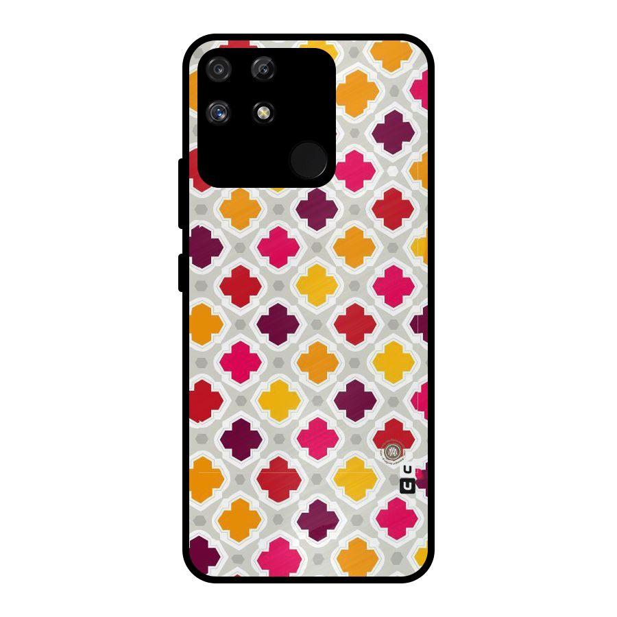 Bright Pattern Metal Back Case for Realme Narzo 50A