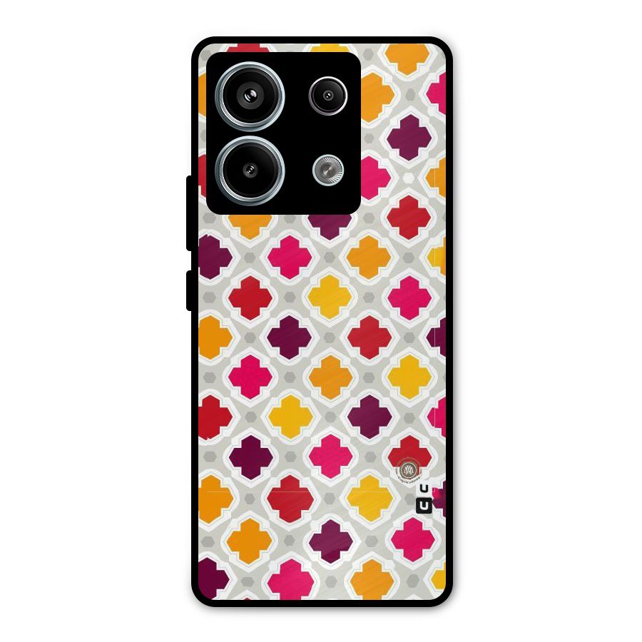Bright Pattern Metal Back Case for Redmi Note 13 Pro 5G