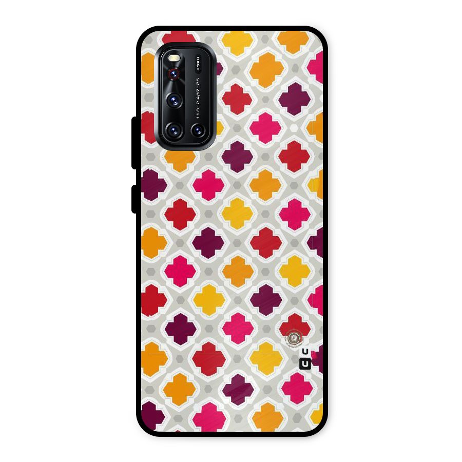 Bright Pattern Metal Back Case for Vivo V19