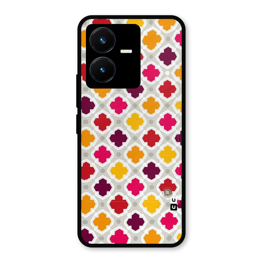 Bright Pattern Metal Back Case for Vivo Y22