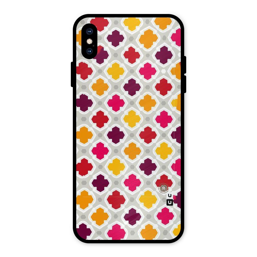 Bright Pattern Metal Back Case for iPhone XS Max