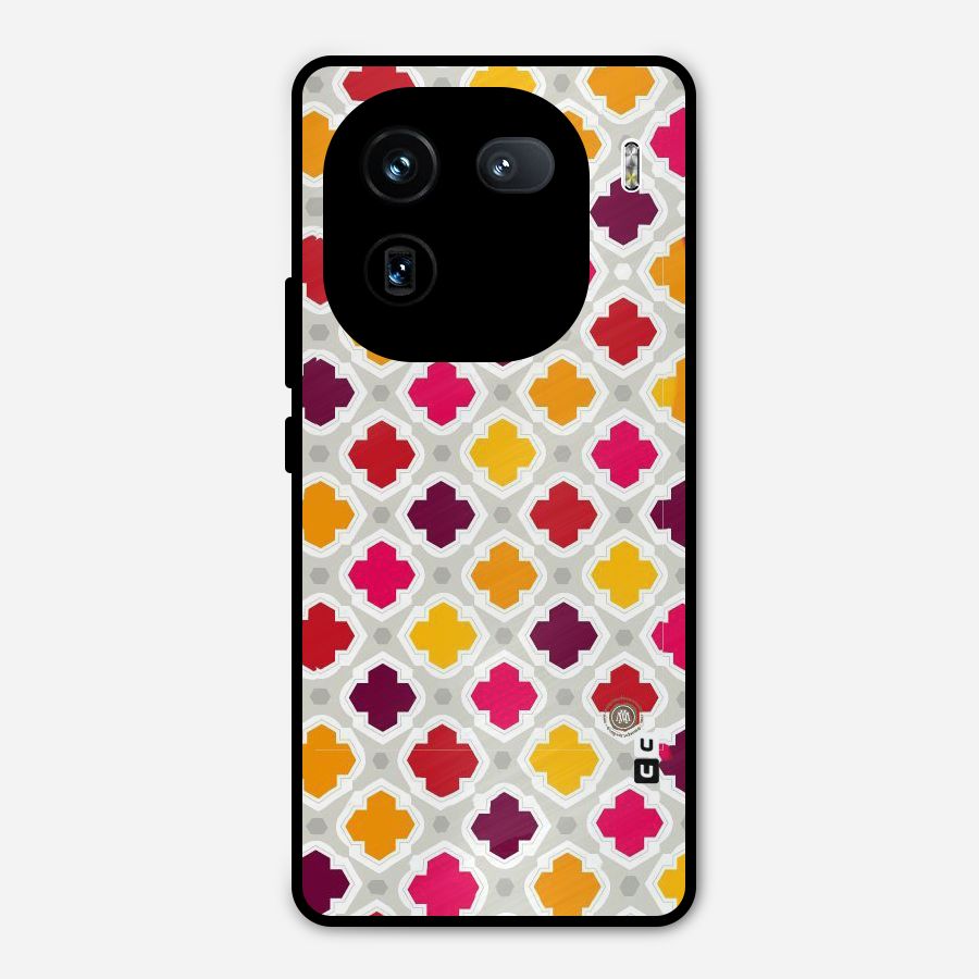Bright Pattern Metal Back Case for iQOO 12