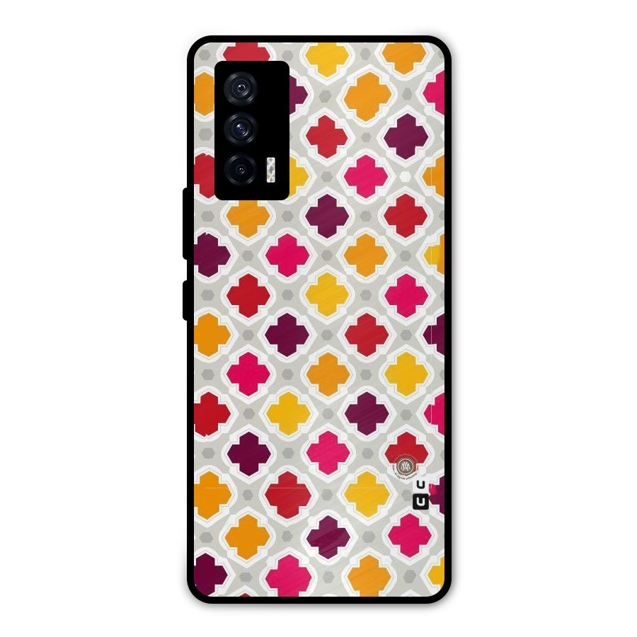 Bright Pattern Metal Back Case for iQOO 7 5G