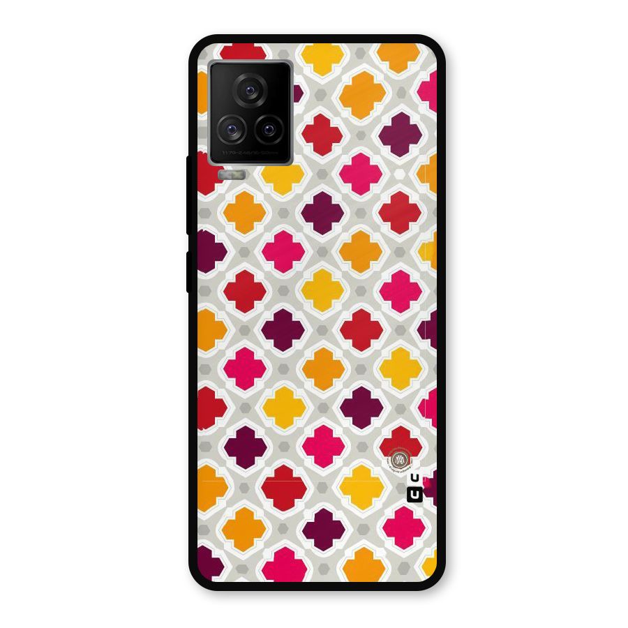 Bright Pattern Metal Back Case for iQOO 7 Legend 5G