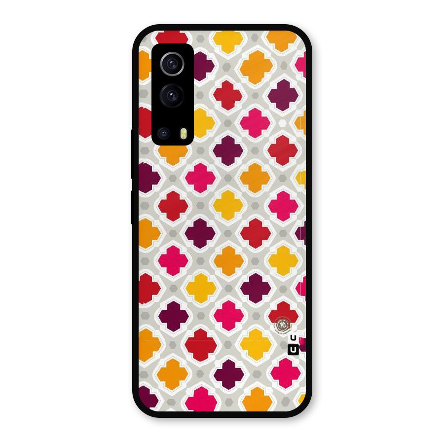 Bright Pattern Metal Back Case for iQOO Z3