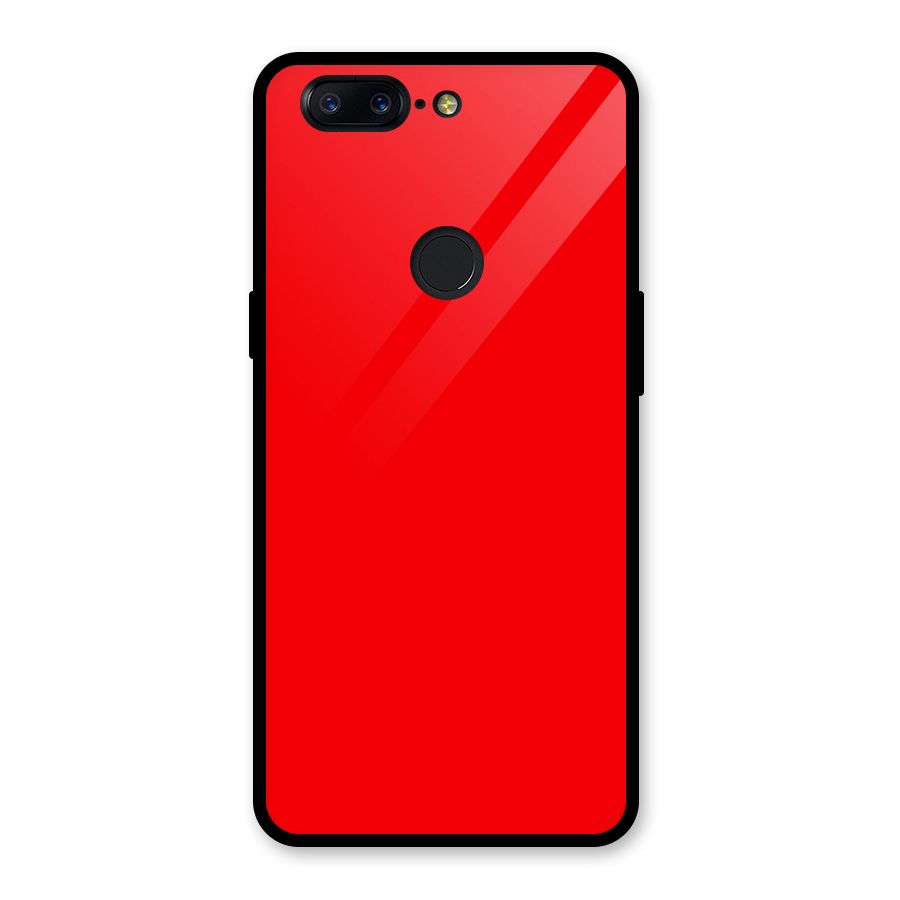 Bright Red Glass Back Case for OnePlus 5T
