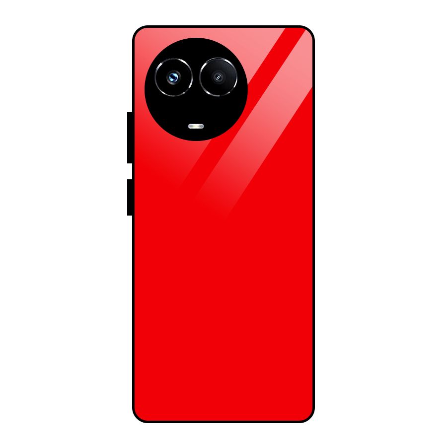 Bright Red Glass Back Case for Realme 11X