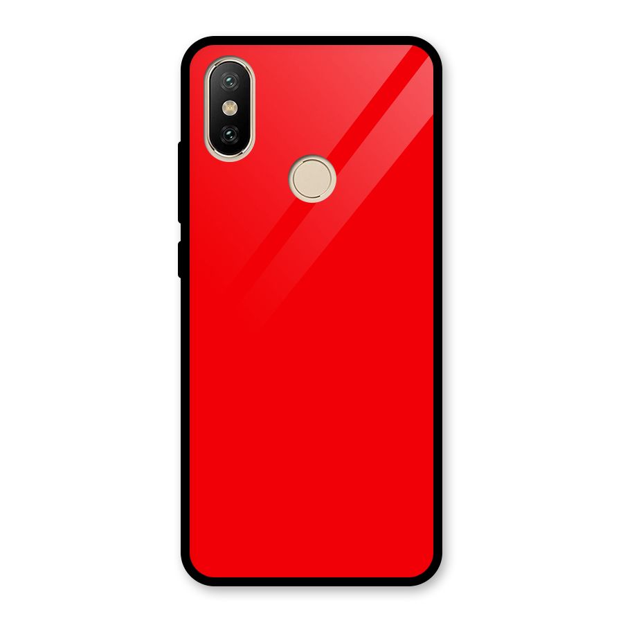 Bright Red Glass Back Case for Redmi A2