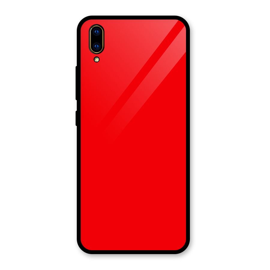 Bright Red Glass Back Case for Vivo V11 Pro