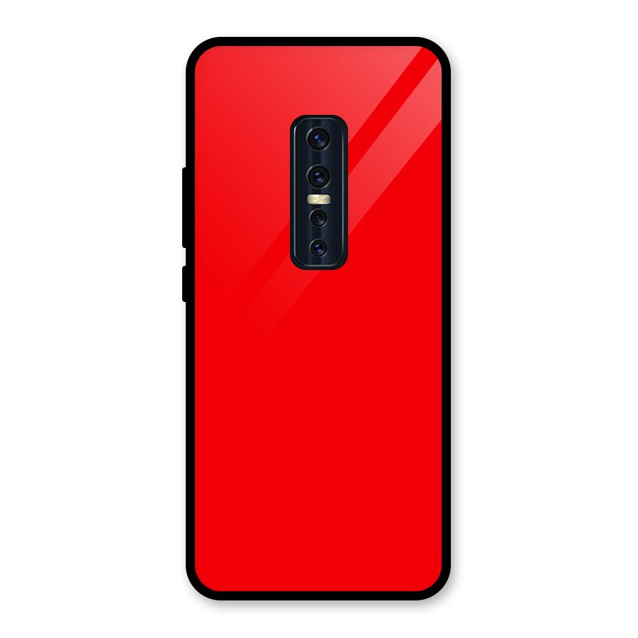 Bright Red Glass Back Case for Vivo V17 Pro