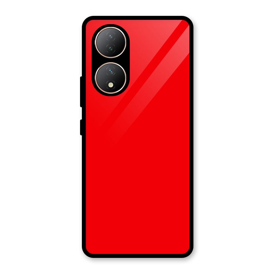 Bright Red Glass Back Case for Vivo Y100A
