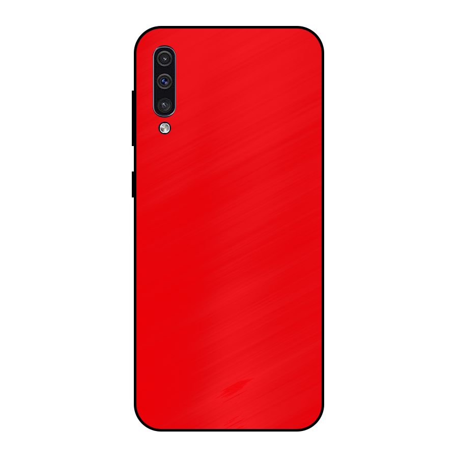 Bright Red Metal Back Case for Galaxy A50