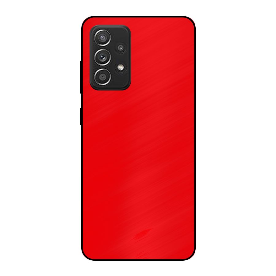 Bright Red Metal Back Case for Galaxy A52
