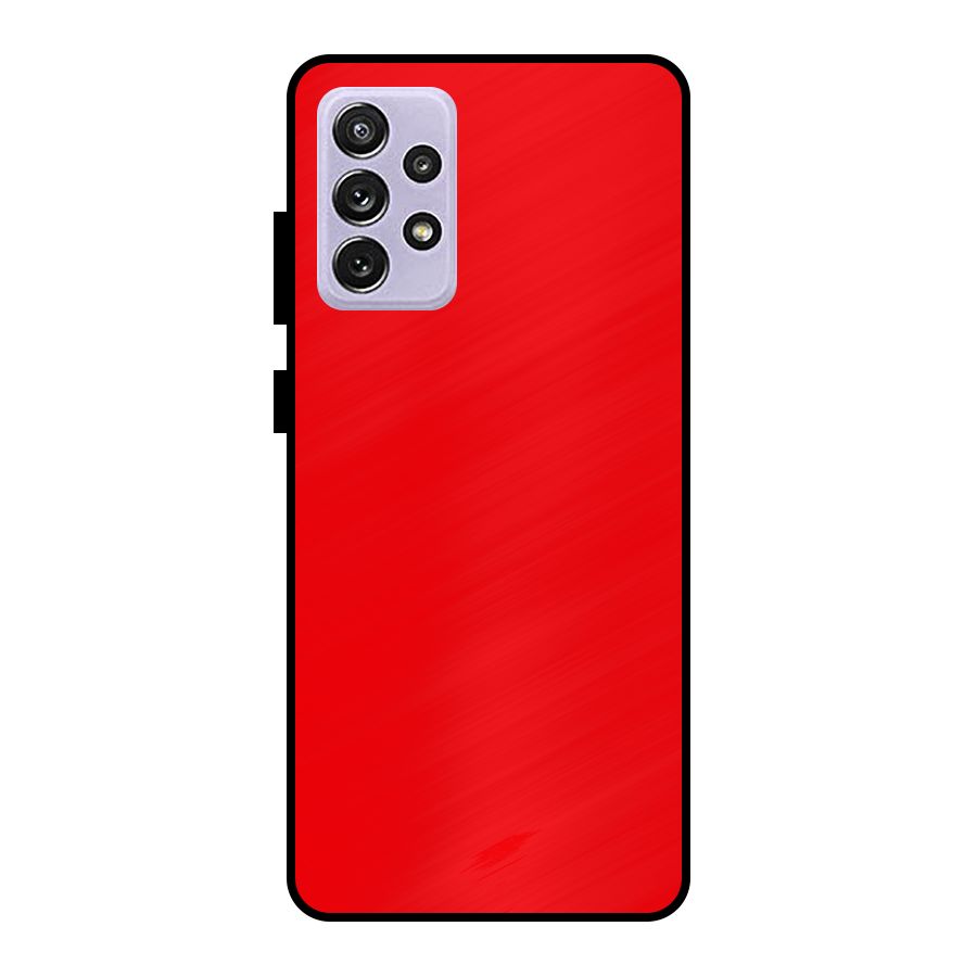 Bright Red Metal Back Case for Galaxy A72