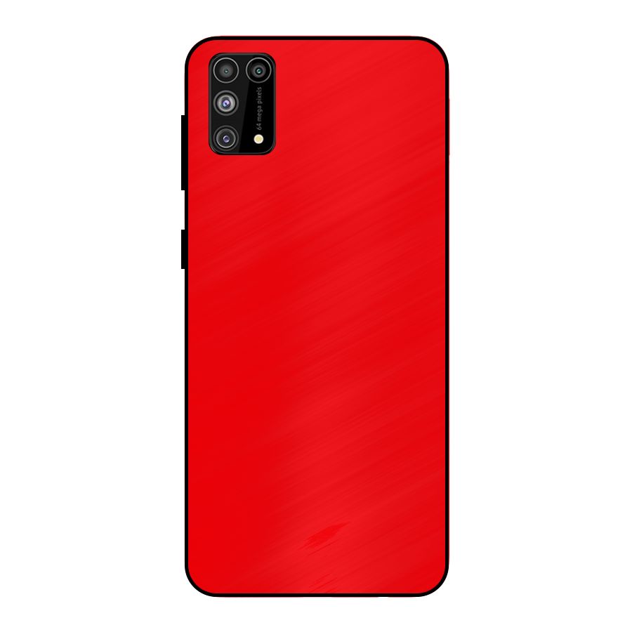 Bright Red Metal Back Case for Galaxy M31