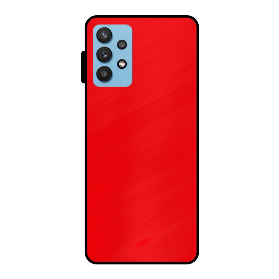 Bright Red Metal Back Case for Galaxy M32 5G