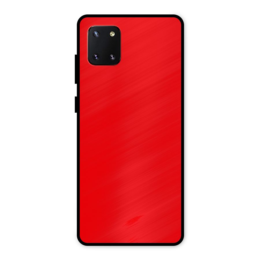 Bright Red Metal Back Case for Galaxy Note 10 Lite