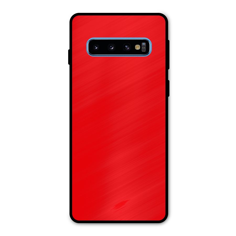 Bright Red Metal Back Case for Galaxy S10
