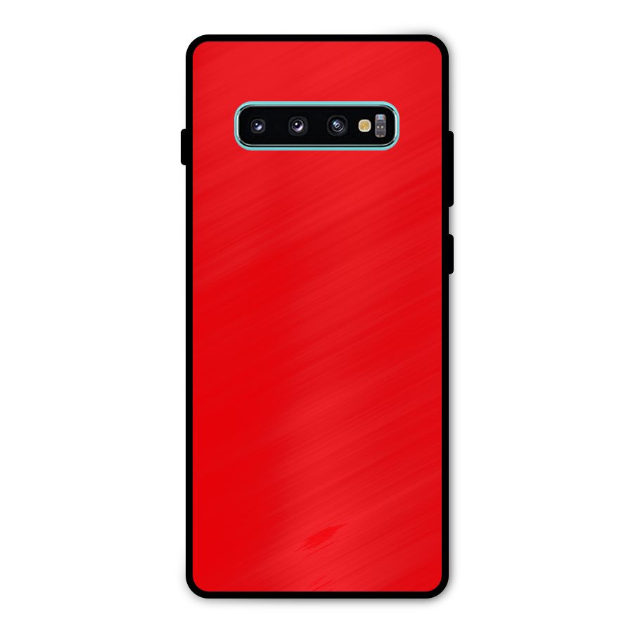 Bright Red Metal Back Case for Galaxy S10 Plus
