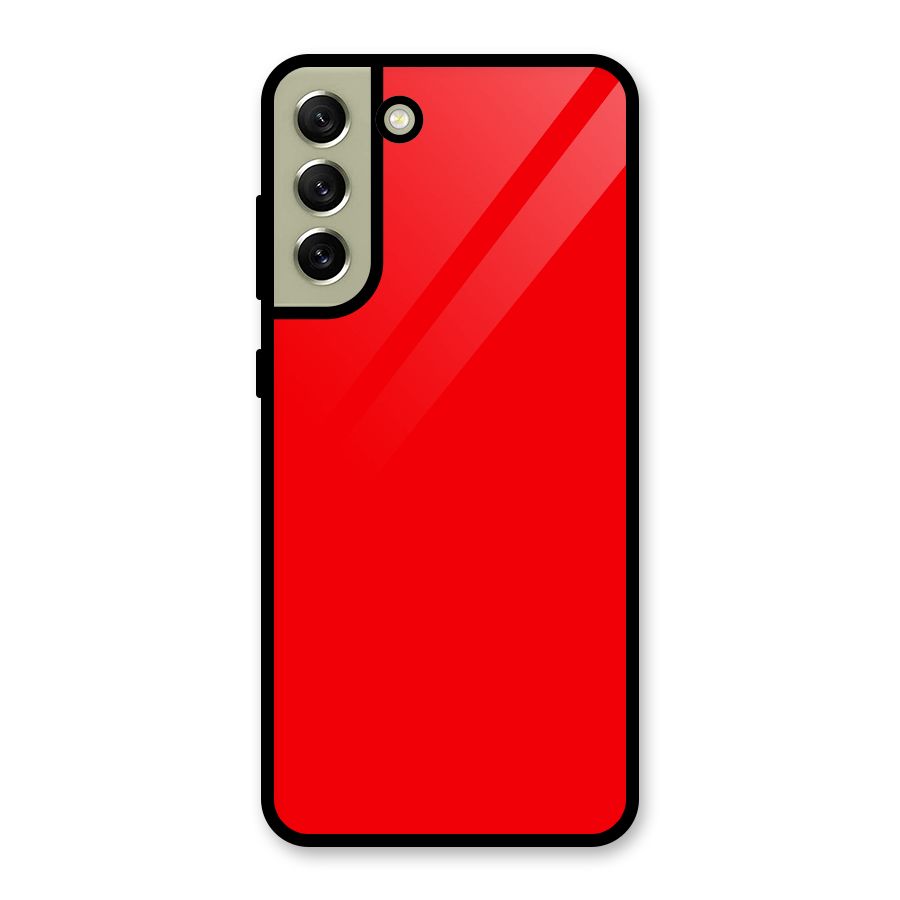 Bright Red Metal Back Case for Galaxy S21 FE 5G (2023)