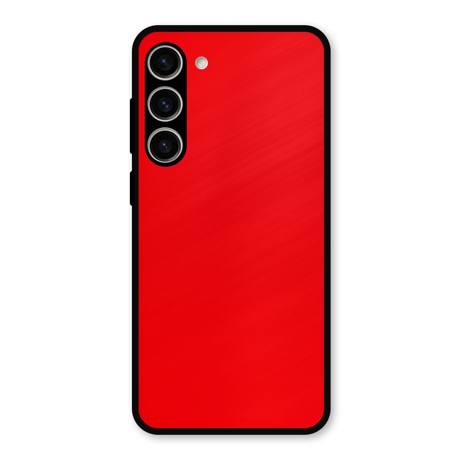 Bright Red Metal Back Case for Galaxy S23 Plus