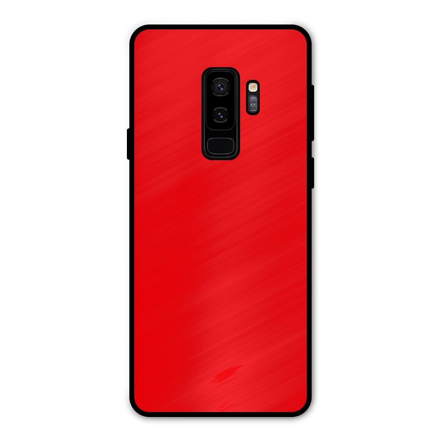 Bright Red Metal Back Case for Galaxy S9 Plus