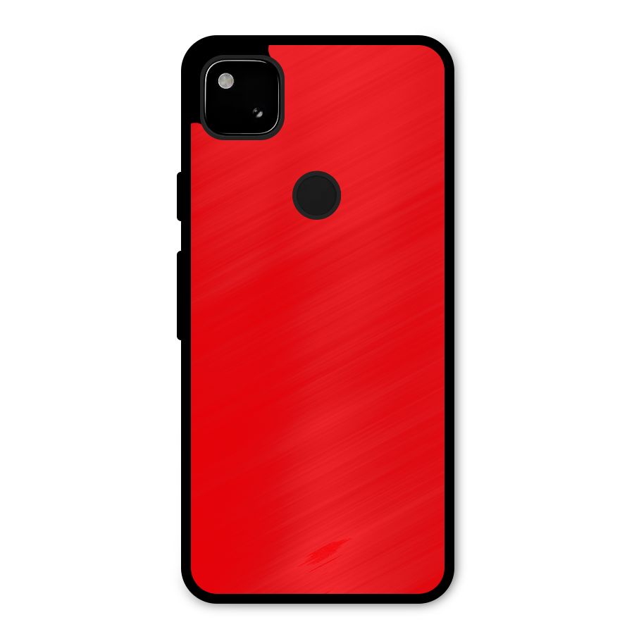 Bright Red Metal Back Case for Google Pixel 4a