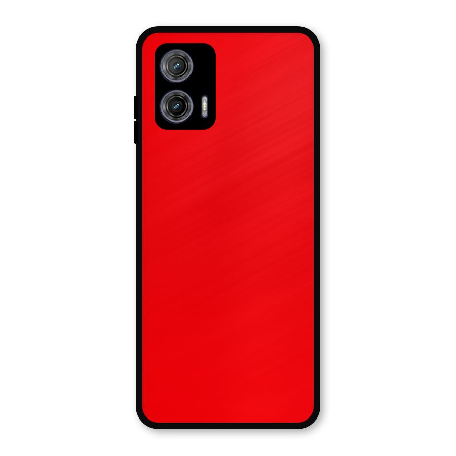 Bright Red Metal Back Case for Moto G73