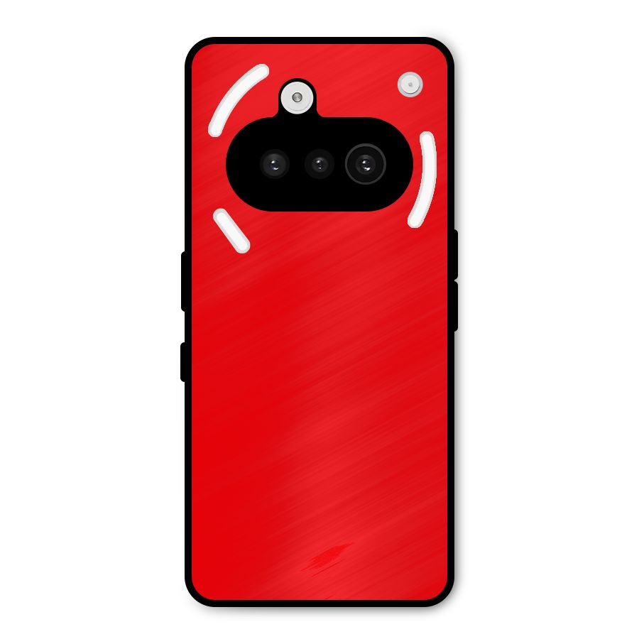 Bright Red Metal Back Case for Nothing Phone 3a