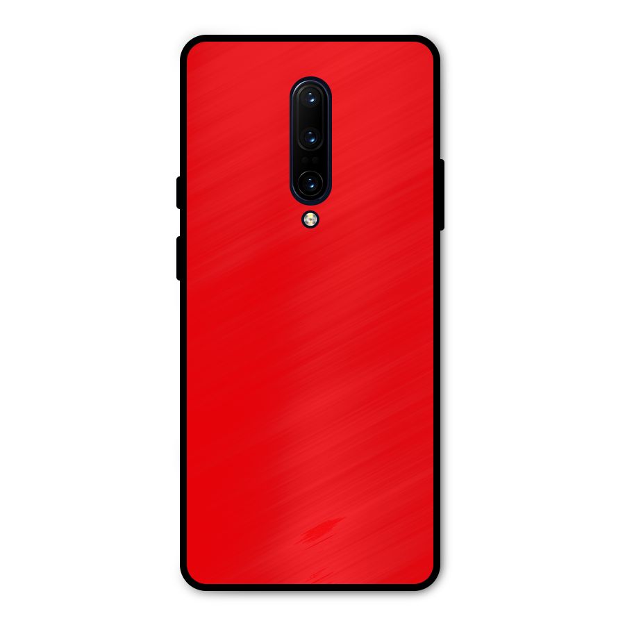 Bright Red Metal Back Case for OnePlus 7 Pro