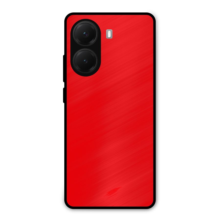 Bright Red Metal Back Case for Poco X7 Pro
