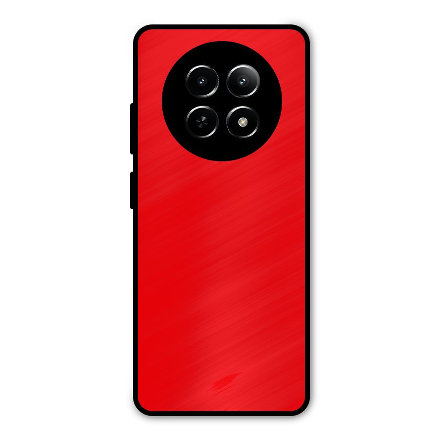 Bright Red Metal Back Case for Realme 12 5G