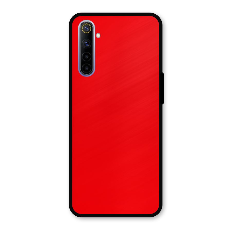 Bright Red Metal Back Case for Realme 6i