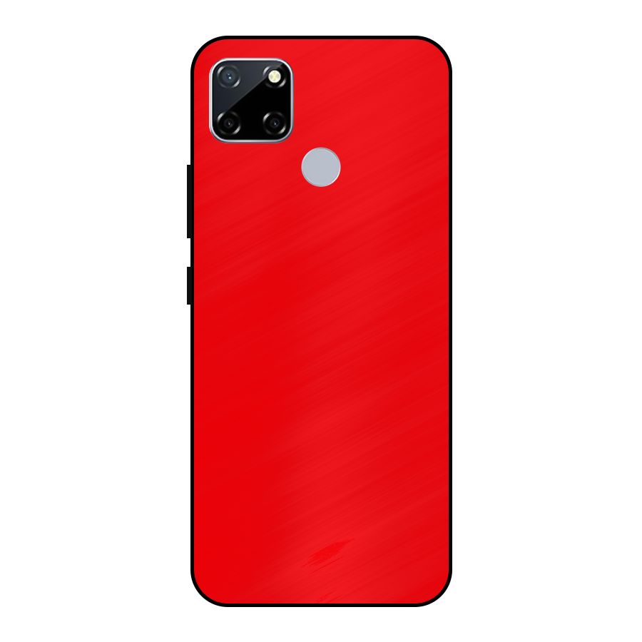 Bright Red Metal Back Case for Realme Narzo 20