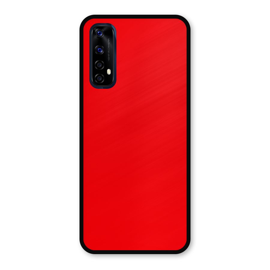 Bright Red Metal Back Case for Realme Narzo 20 Pro