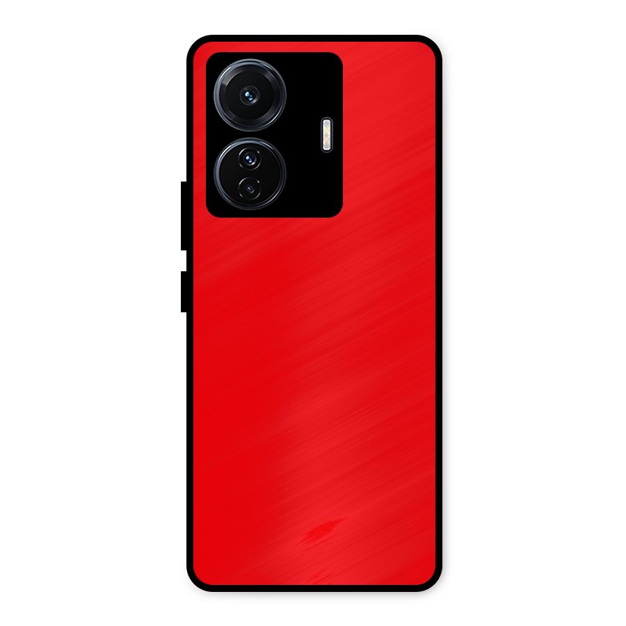 Bright Red Metal Back Case for Vivo T1 Pro