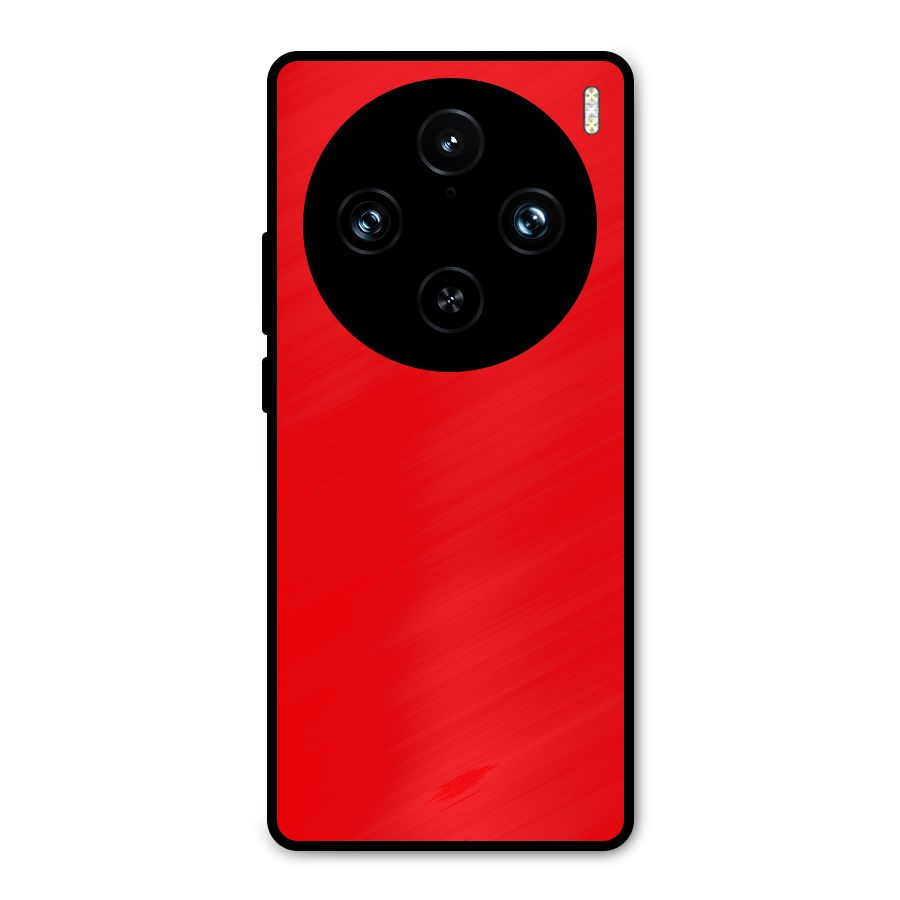 Bright Red Metal Back Case for Vivo X100 Pro