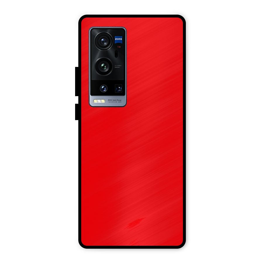 Bright Red Metal Back Case for Vivo X60 Pro Plus