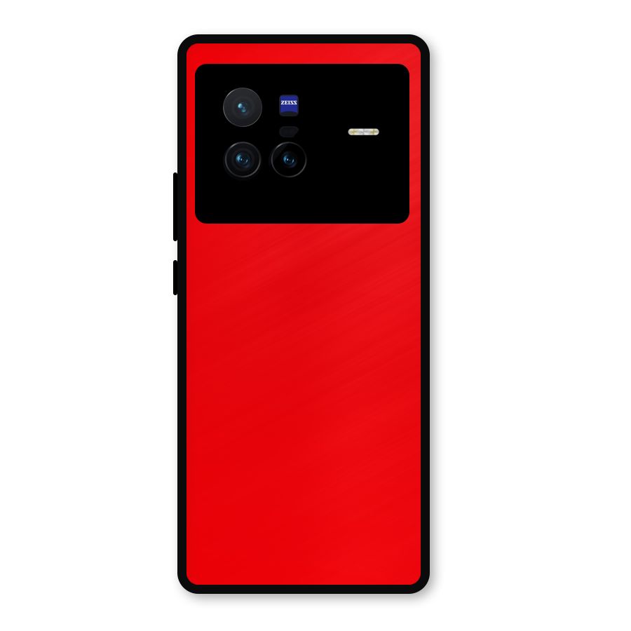 Bright Red Metal Back Case for Vivo X80