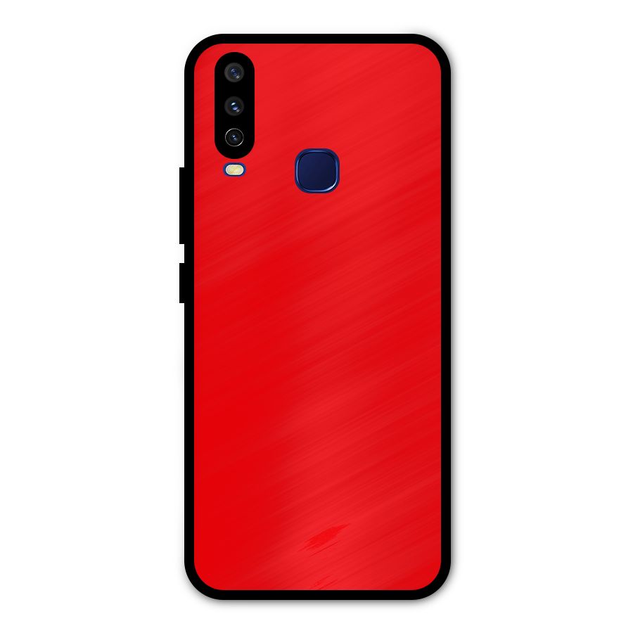 Bright Red Metal Back Case for Vivo Y15