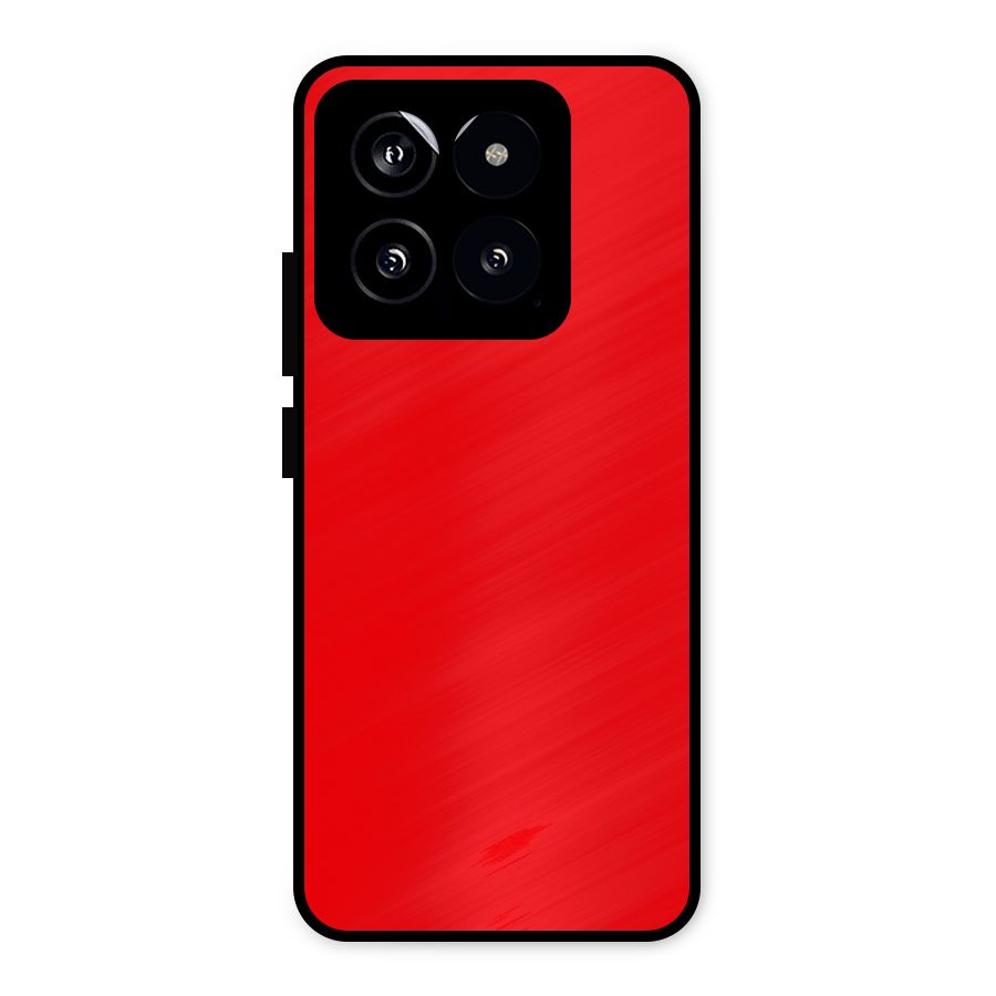 Bright Red Metal Back Case for Xiaomi 14