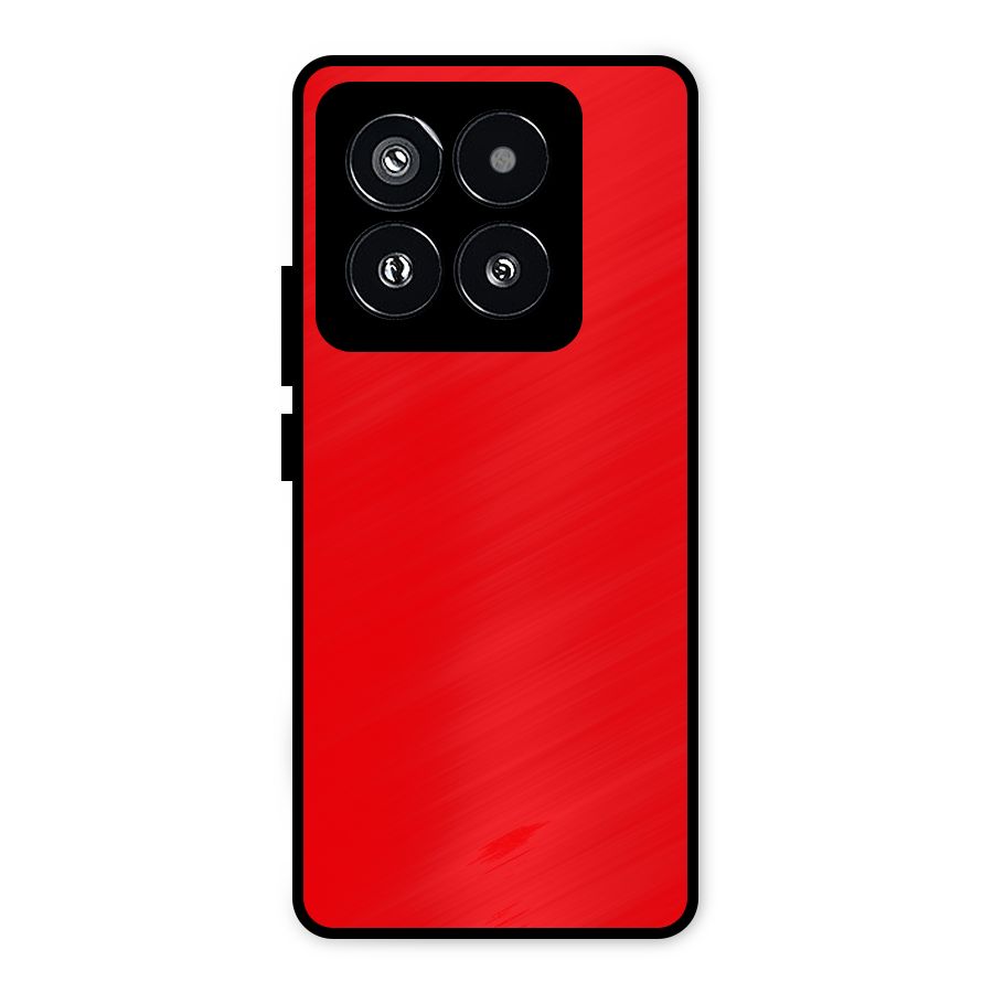 Bright Red Metal Back Case for Xiaomi 14 Pro