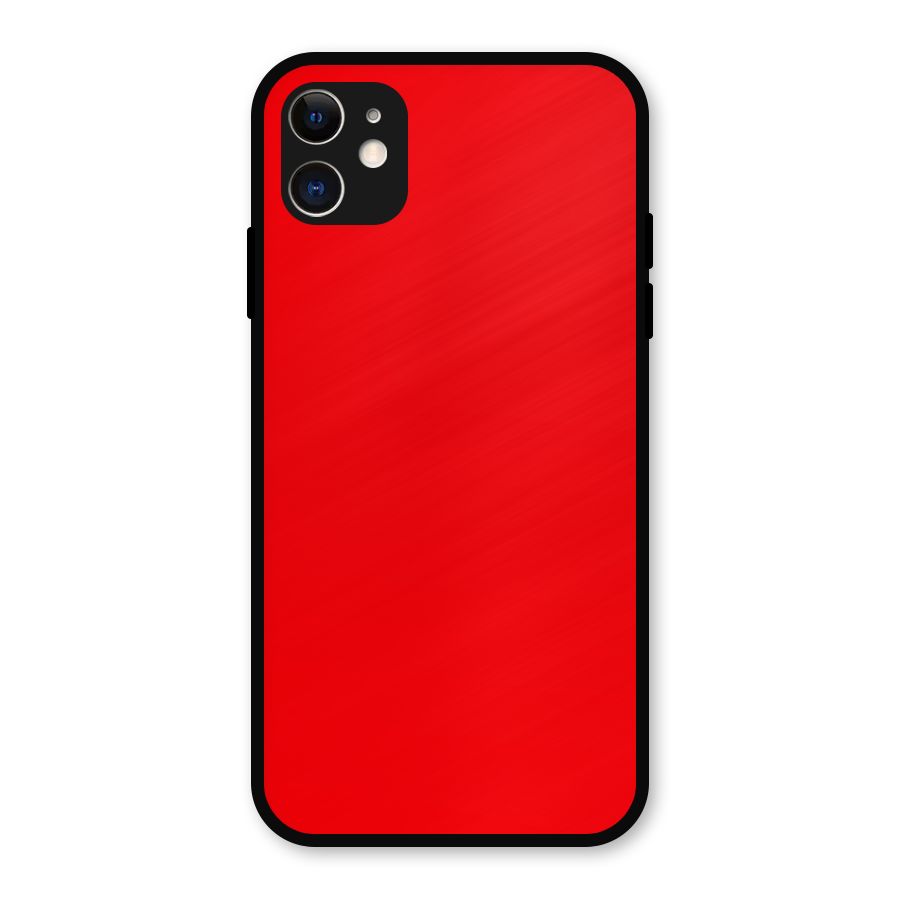 Bright Red Metal Back Case for iPhone 11