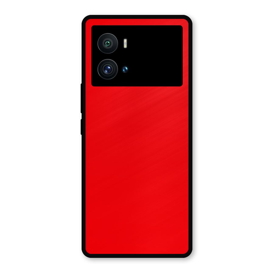 Bright Red Metal Back Case for iQOO 9 Pro