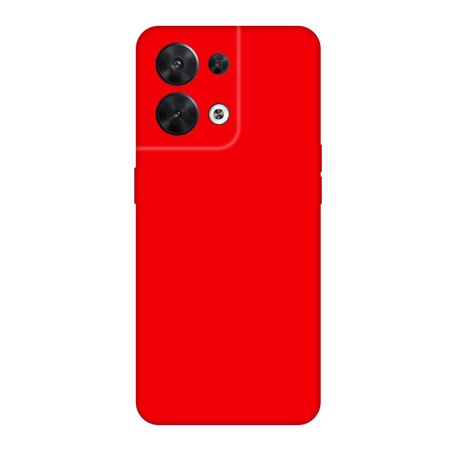 Bright Red Original Polycarbonate Back Case for Oppo Reno8 5G